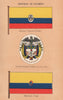 COLOMBIA FLAGS. National flag & Ensign. Enlarged badge. Merchant Flag 1916