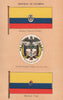 COLOMBIA FLAGS. National flag & Ensign. Enlarged badge. Merchant Flag 1916