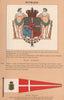 DENMARK FLAGS. Royal Standard. Royal Pendant 1916 old antique print picture