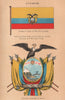 ECUADOR FLAGS. Ships of War/Fortresses Ensign/Arms. National/Merchant Flag 1916