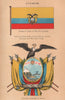 ECUADOR FLAGS. Ships of War/Fortresses Ensign/Arms. National/Merchant Flag 1916