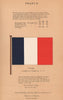 FRANCE FLAGS. Ensign. President's Flag. Minister of Marine. Dimensions 1916