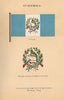 GUATEMALA FLAGS. Ensign. Badge on the Ensign. Merchant Flag 1916 old print