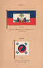 KOREA FLAGS. Ensign. Merchant Flag. HAYTI HAITI FLAGS. Ensign 1916 old print