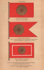 JAPAN FLAGS. Emperor's Standard. Empress Standard. Prince Imperial 1916 print