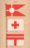 JAPAN FLAGS. Torpedo Flotilla pendant. Hospital Ship Flag. Mail Vessel flag 1916