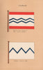 JAPAN FLAGS. Flag for Fleet Auxiliaries. Military Transport Flag 1916 print
