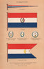 PARAGUAY FLAGS. Pendant. Ensign. Admiral's Flag. Merchant Flag. Badges 1916