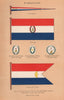 PARAGUAY FLAGS. Pendant. Ensign. Admiral's Flag. Merchant Flag. Badges 1916