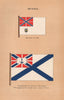 RUSSIA FLAGS. Minister of War. Commander in Chief of the Navy 1916 old print