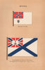 RUSSIA FLAGS. Minister of War. Commander in Chief of the Navy 1916 old print