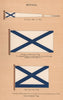 RUSSIA FLAGS. Pendant Man of War. Ensign. Admiral's Flag. Rear/Vice Admiral 1916