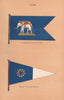 SIAM FLAGS. Commodore's Broad Pendant. Senior Officer's Pendant 1916 old print