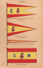 SPAIN FLAGS. Captain 1st Class Pendant. Senior Officer. Mail Vessels Flag 1916
