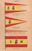 SPAIN FLAGS. Captain 1st Class Pendant. Senior Officer. Mail Vessels Flag 1916