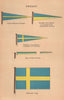 SWEDEN FLAGS. Senior officer's Pendant. Man of War Pendant. National Flag 1916