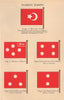 TURKEY FLAGS. Ensign & Merchant. Minister of Marine. Vice-Admiral 1916 print