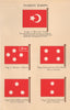 TURKEY FLAGS. Ensign & Merchant. Minister of Marine. Vice-Admiral 1916 print
