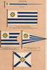 URUGUAY FLAGS. Pendant. Ensign & Merchant Flag. Senior officer. Jack 1916