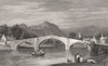 Llanrwst Bridge, Denbighshire, built by Inigo Jones, by Henry Gastineau 1835
