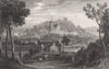 Denbigh, Wales, by Henry Gastineau 1835 old antique vintage print picture