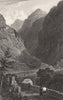 Pont Aberglaslyn, Caernarfonshire, Wales, by Henry Gastineau. Snowdonia 1835