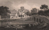 St. Asaph, Flintshire, Wales, by Henry Gastineau 1835 old antique print
