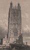 Tower of Wrexham Church, Denbighshire, Wales, by Henry Gastineau 1835 print