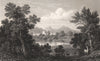 Welshpool, from the park, Powis Castle, Montgomeryshire, by Henry Gastineau 1835