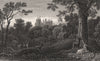 Powis Castle, Wales, by Henry Gastineau 1835 old antique vintage print picture