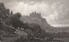 Harlech Castle from the Tremadog Road, Merionethshire. Gastineau. Snowdonia 1835