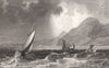 Penmaenmawr, Caernarfonshire, Wales, by Henry Gastineau. Snowdonia 1835 print