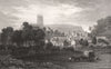 Mold, Flintshire, Wales, by Henry Gastineau 1835 antique print picture