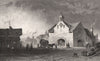 Town Hall, Ruthin, Denbighshire, Wales, by Henry Gastineau 1835 old print