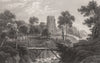 Ruabon, Denbighshire, Wales, by Henry Gastineau 1835 old antique print picture
