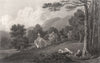 Llantysilio Church, Vale of Llangollen Denbighshire, by Henry Gastineau 1835