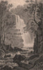 Pistyll Cain, Merionethshire, Wales, by Henry Gastineau. Snowdonia 1835 print