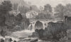 Betws-y-Coed, Caernarfonshire, Wales, by Henry Gastineau. Snowdonia 1835 print