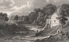 View on the Rhiw, Montgomeryshire, Wales, by Henry Gastineau 1835 old print