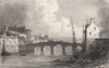 Cardigan, Wales, by Henry Gastineau 1835 old antique vintage print picture