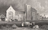 Mathern Palace, Monmouthshire, Wales, by Henry Gastineau 1835 old print