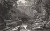 Porth Yr Ogof, Breconshire, Wales, by Henry Gastineau 1835 old antique print