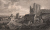 Newport, Pembrokeshire, Wales, by Henry Gastineau 1835 old antique print