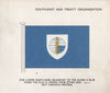SOUTH EAST ASIA TREATY ORGANISATION FLAG 1958 old vintage print picture