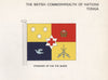 TONGA FLAGS. Standard of H.M. The Queen 1958 old vintage print picture