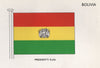 BOLIVIA FLAGS. President's Flag 1958 old vintage print picture
