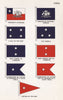 CHILE FLAGS. President's Standard. National Defence Minister. Admiral 1958
