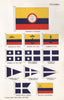 COLOMBIA FLAGS. President's Standard. Minister of State/for War. Admiralty 1958