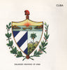 CUBA FLAGS. Arms 1958 old vintage print picture