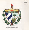 CUBA FLAGS. Arms 1958 old vintage print picture
